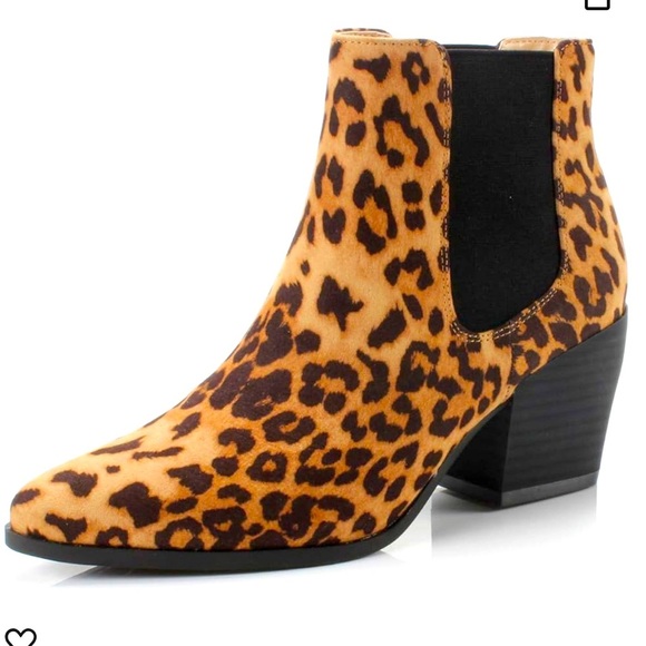 DUNION Bliss Women's Comfortable Chunky Heel Dress Boot  Chelsea Ankle Bootie - Picture 1 of 7